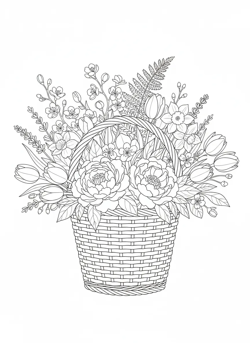 Panier de Fleurs - pack Nature & Fleurs